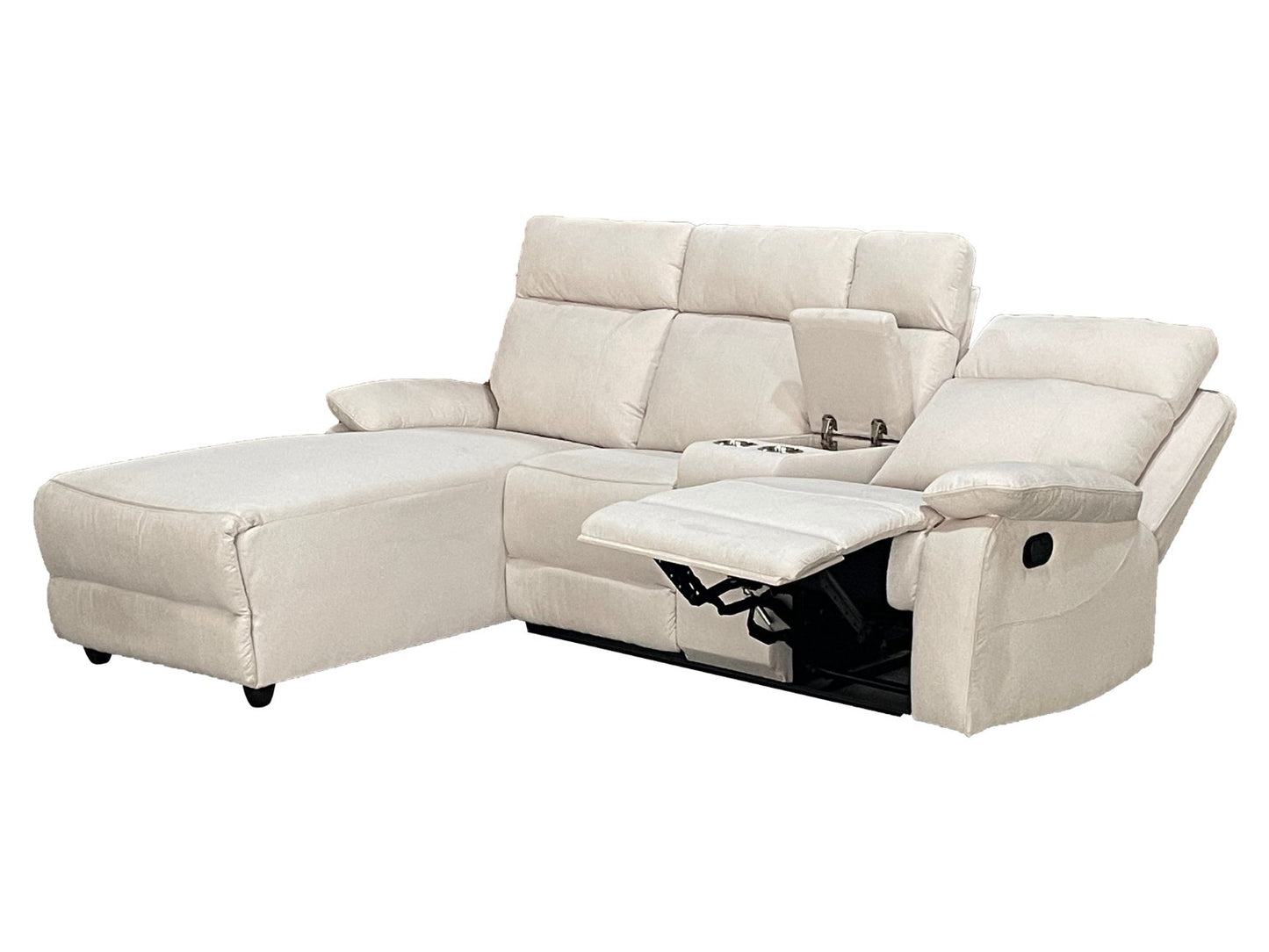 Serenova White Recliner L Shape Corner Sofa