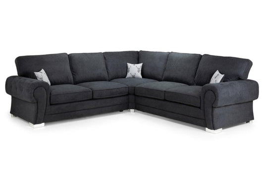 Verona Full Back Corner 2C2 Sofa Black