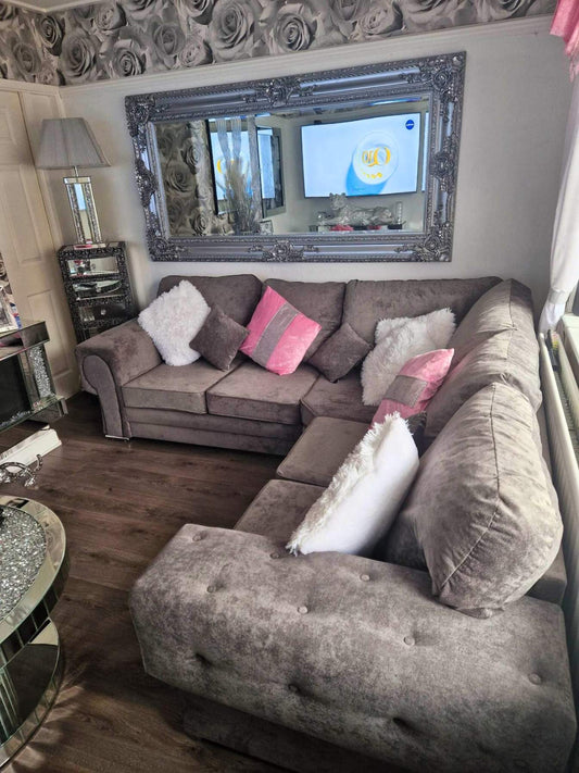 Verona Full Back Corner 2C2 Sofa Grey