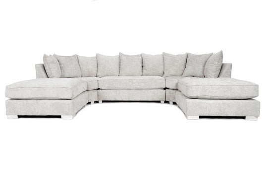 Bishop U-Shape Sofa Alaska Silver Scatterback