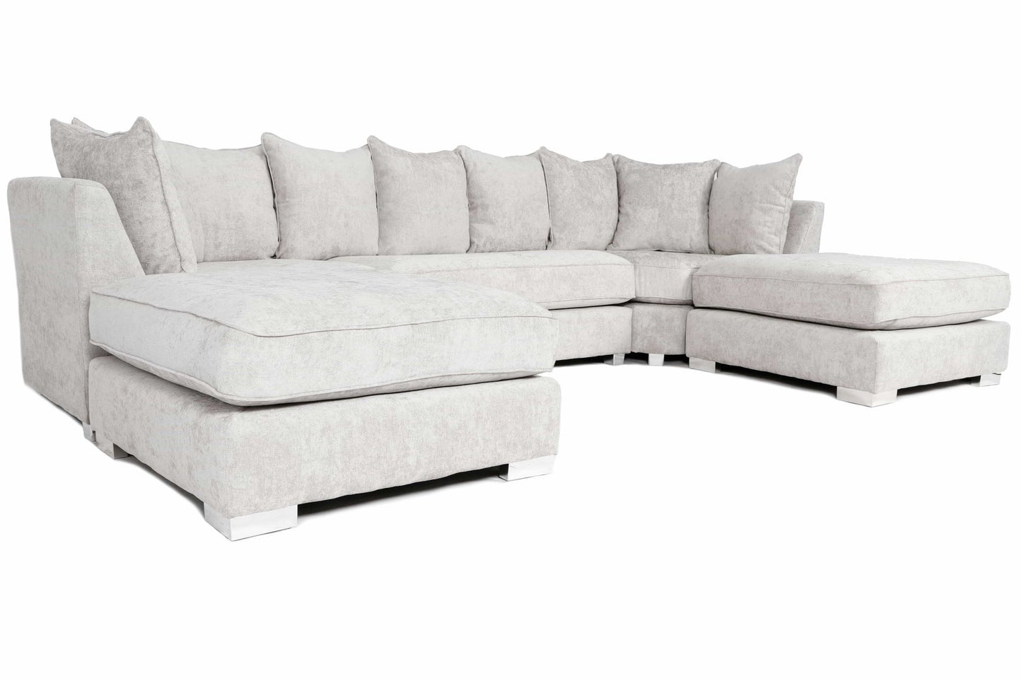 Bishop U-Shape Sofa Alaska Silver Scatterback