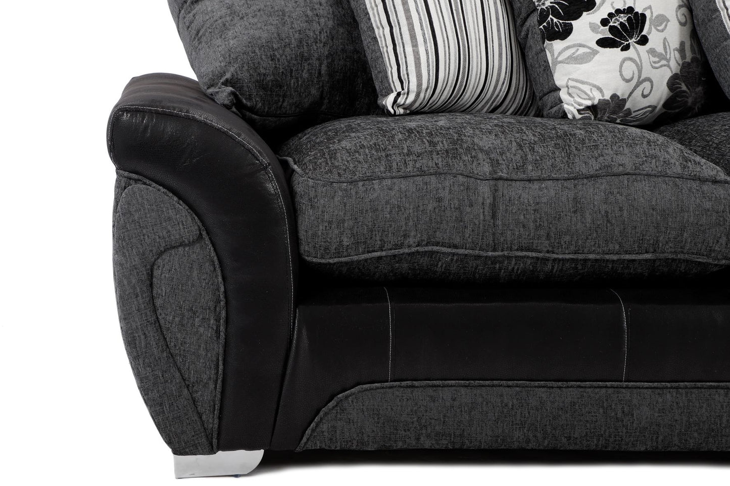 Matinee 3 Seater Sofa Black/Grey Carlton