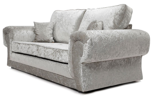 Tangent 3 Seater Sofa Silver Shimmer