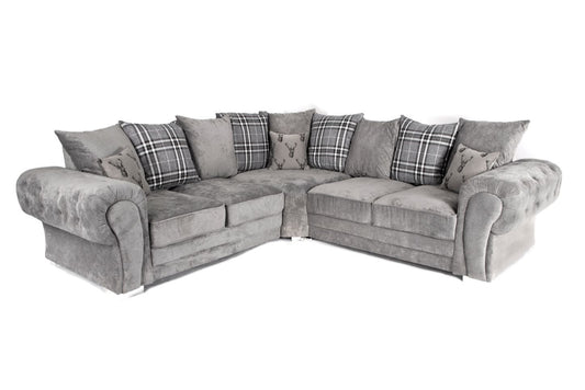 Verona Scatter Back Corner 2C2 Sofa Grey