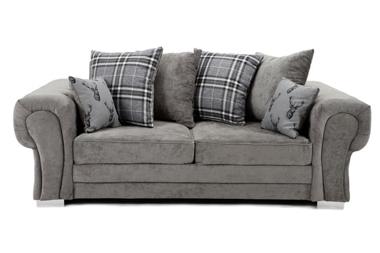 Verona Scatter Back 3+2 Seater Sofa Set Grey