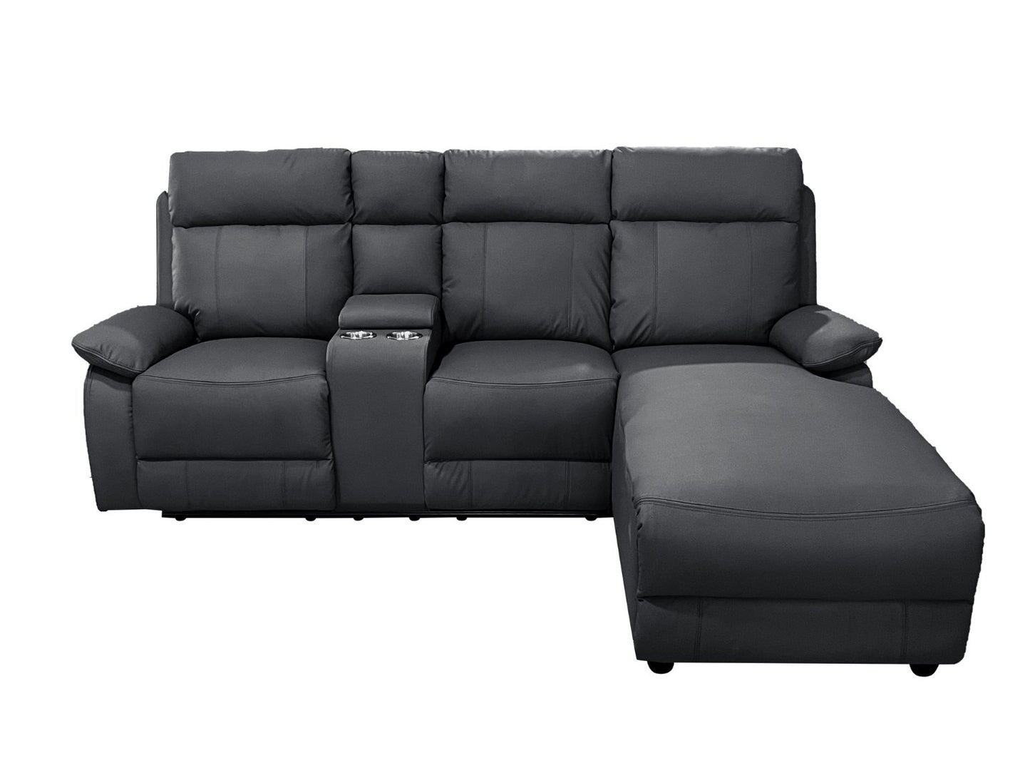 Serenova Black Recliner L Shape Corner Sofa