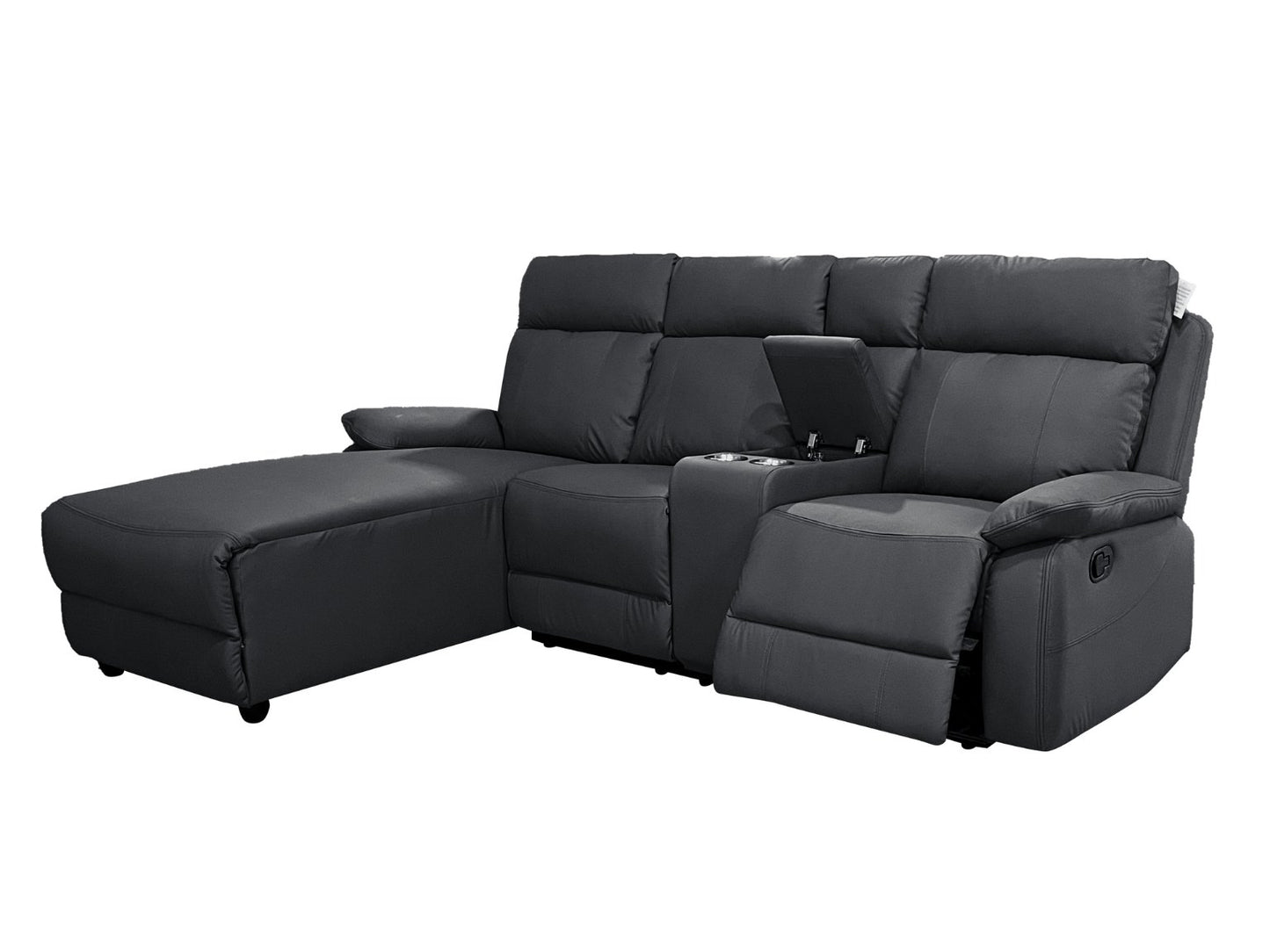 Serenova Black Recliner L Shape Corner Sofa