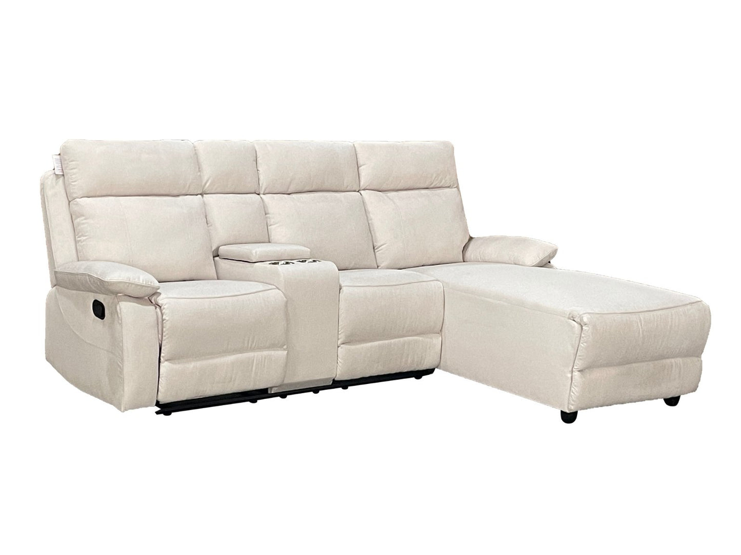 Serenova White Recliner L Shape Corner Sofa