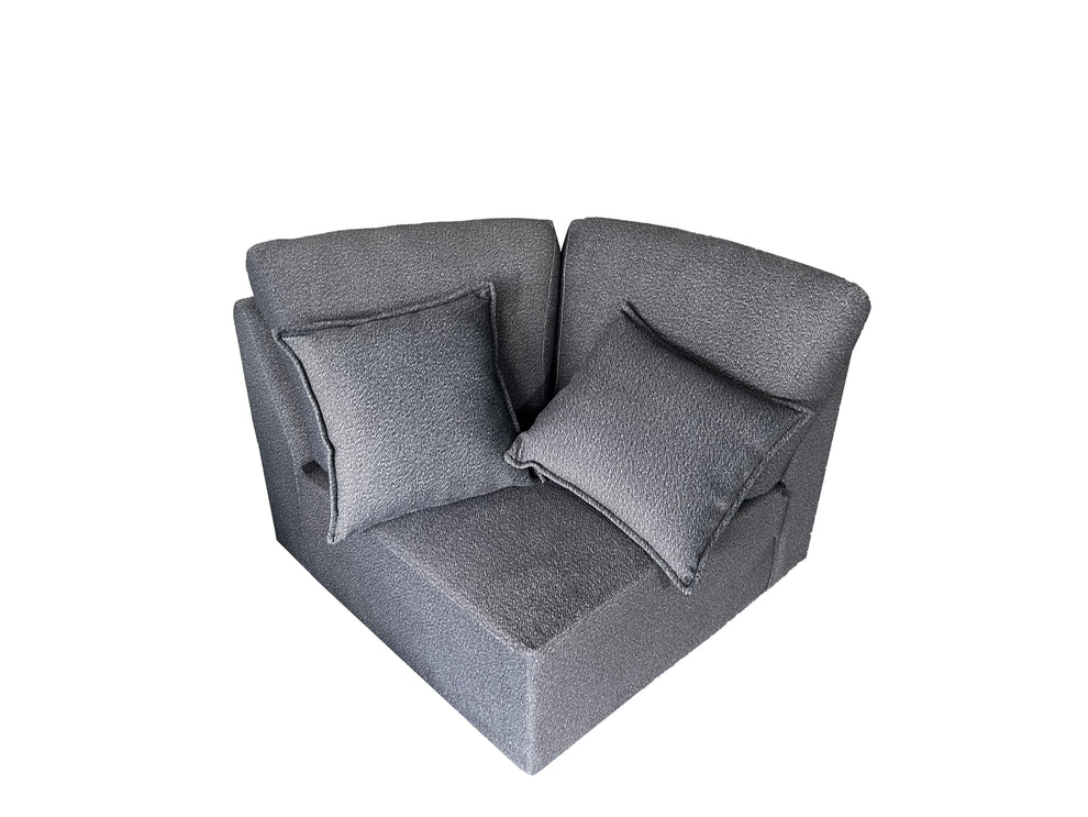 Bronte 5 Seater Modular Corner Grey