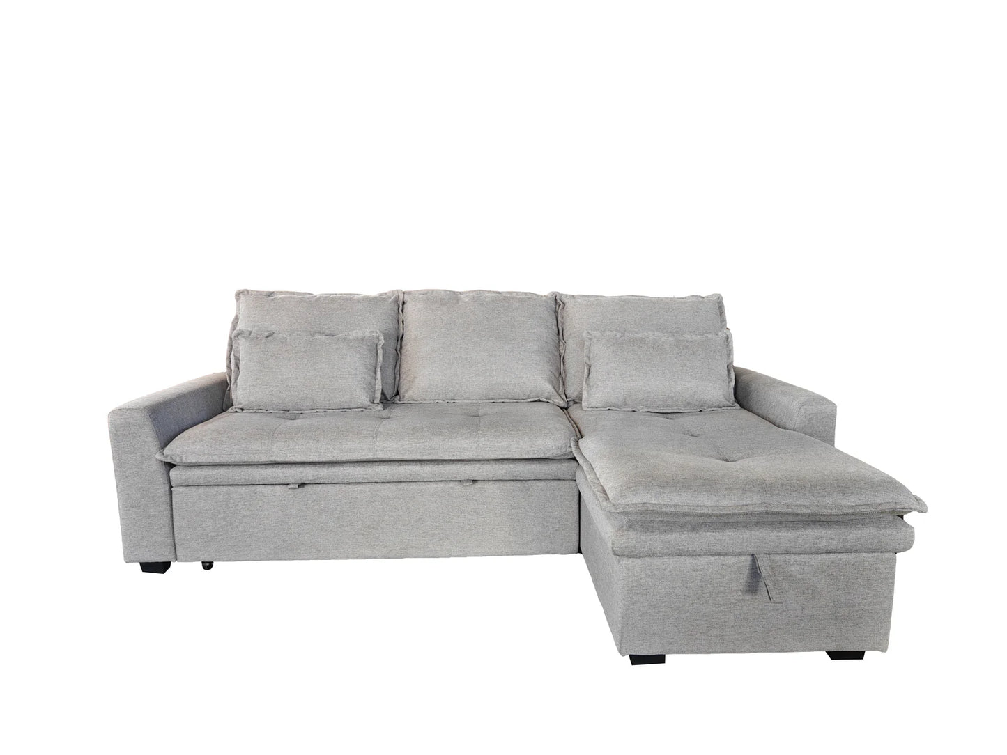 Cozeo Corner Sofa bed with Storage Chase Silver or Grey