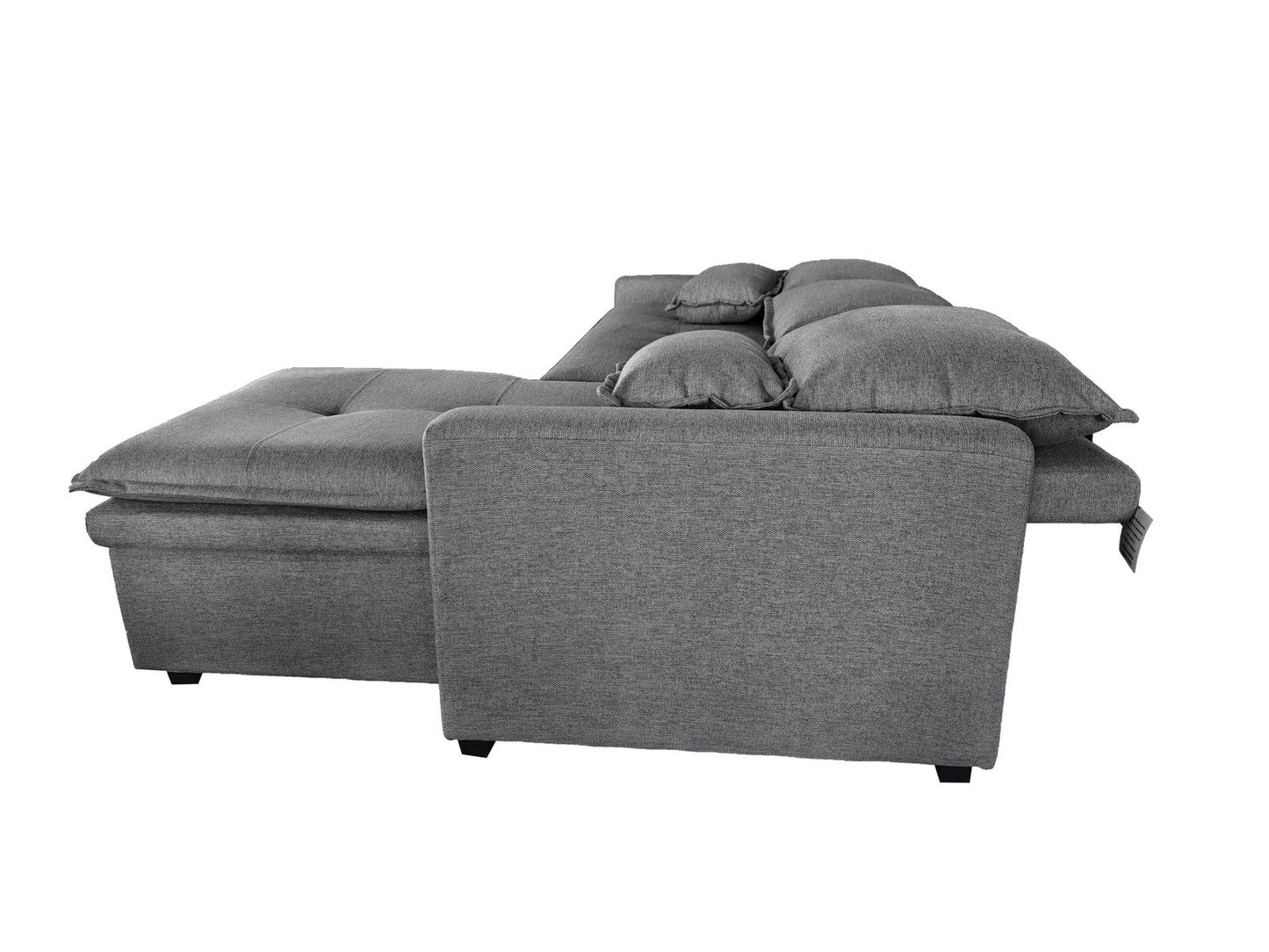 Cozeo Corner Sofa bed with Storage Chase Silver or Grey