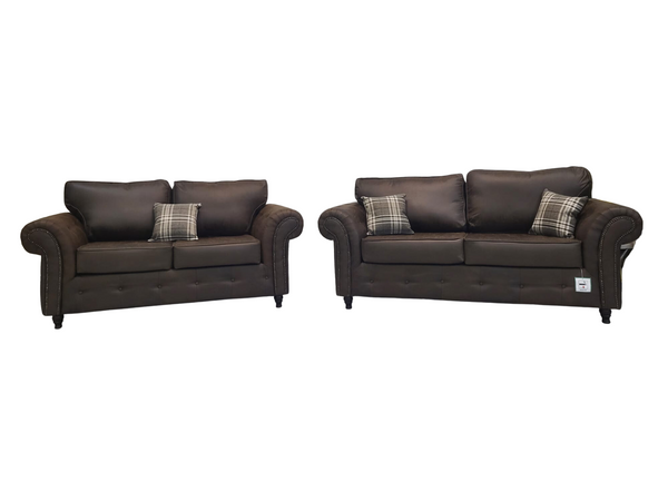 Oakland 3+2 Seater Sofa Set Chocolate