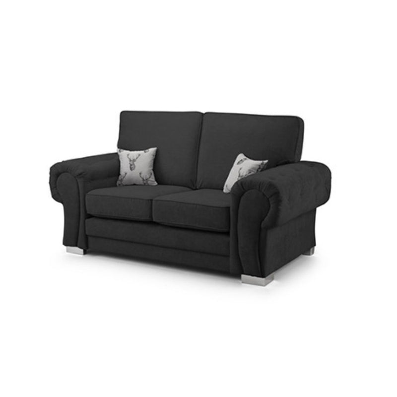 Verona Full Back 2 Seater Sofa Black