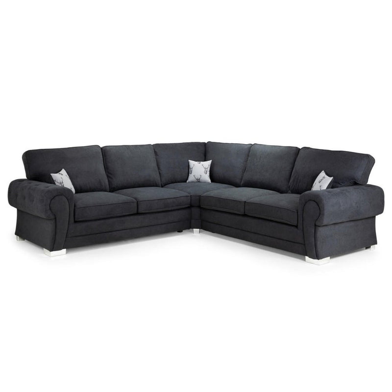 Verona Full Back Corner 2C2 Sofa Black