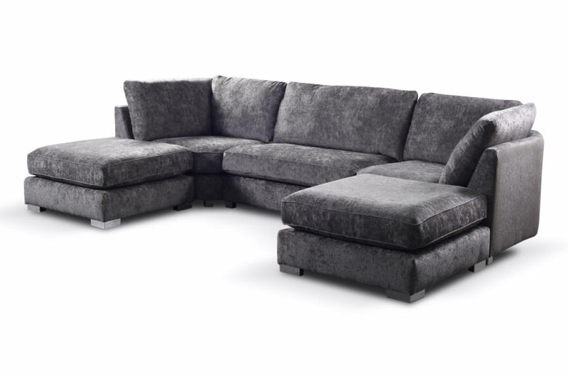 Bishop U-Shape Sofa Alaska Platinum