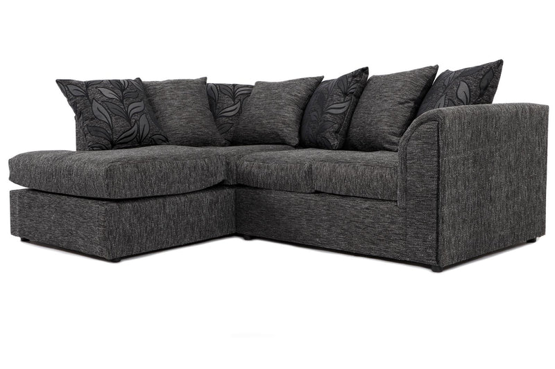 Byron LH Corner Sofa Black Dundee