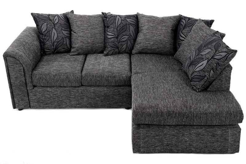 Byron RH Corner Sofa Black Dundee