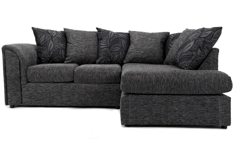 Byron RH Corner Sofa Black Dundee