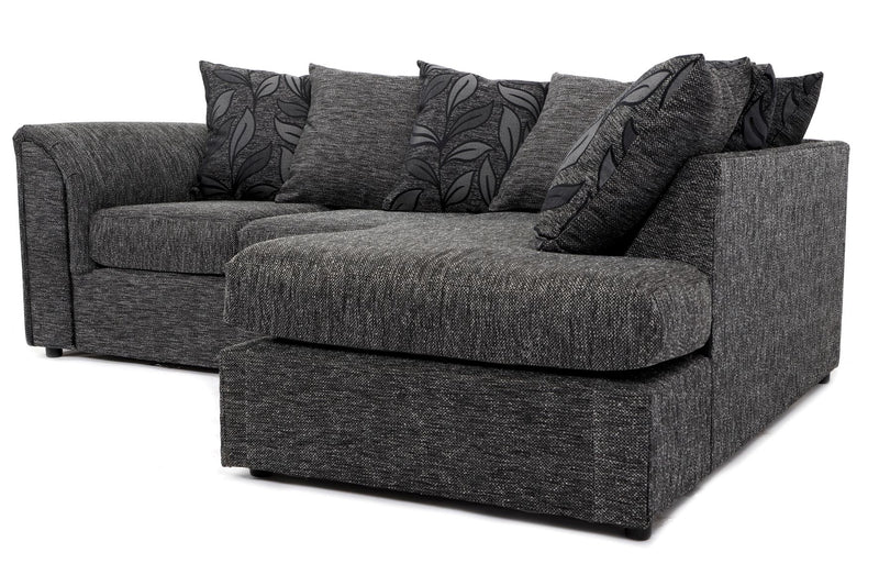 Byron RH Corner Sofa Black Dundee