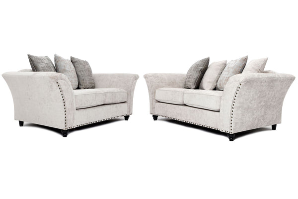 Cambridge Scatter Back 3 + 2 Seater Sofa Set Alaska Silver