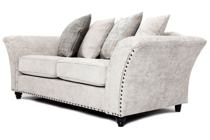 Cambridge Scatter Back 3 Seater Sofa Alaska Silver