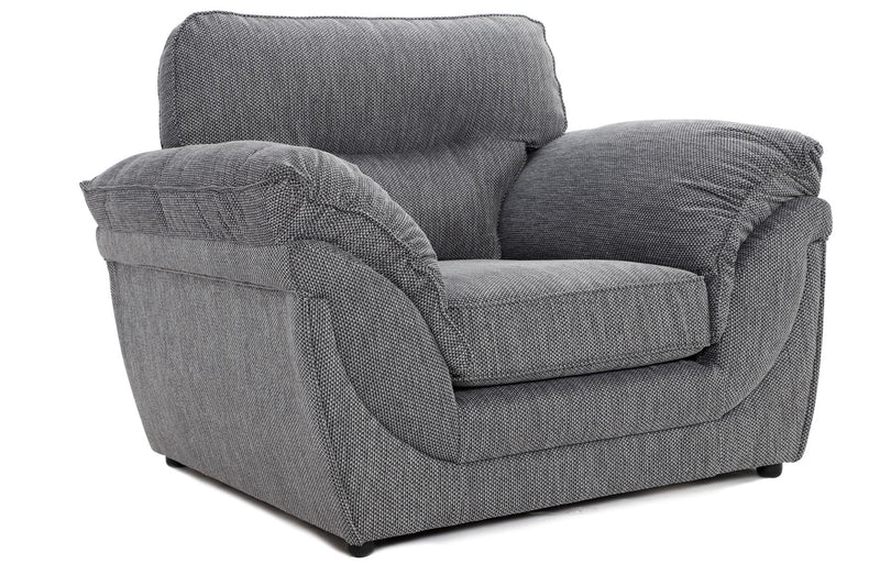 Chloe Full Back 3 + 2 + 1 Seater Sofa Florida Grey