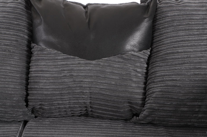 Dino Left Hand Corner Sofa Black/Grey