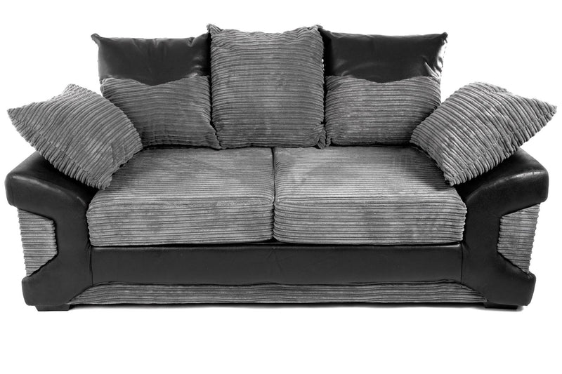 Dino 2 Seater Sofa Black/Grey Cord