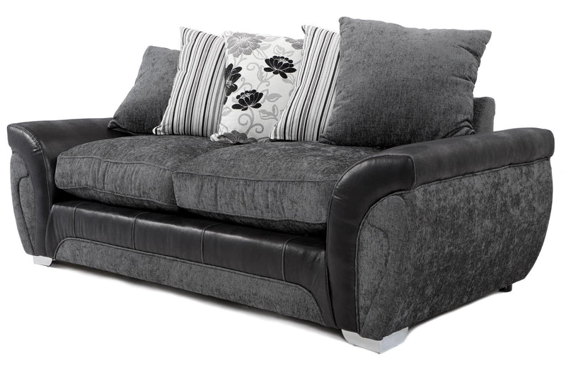 Matinee 3+2 Seater Sofa Set Black/Grey Carlton