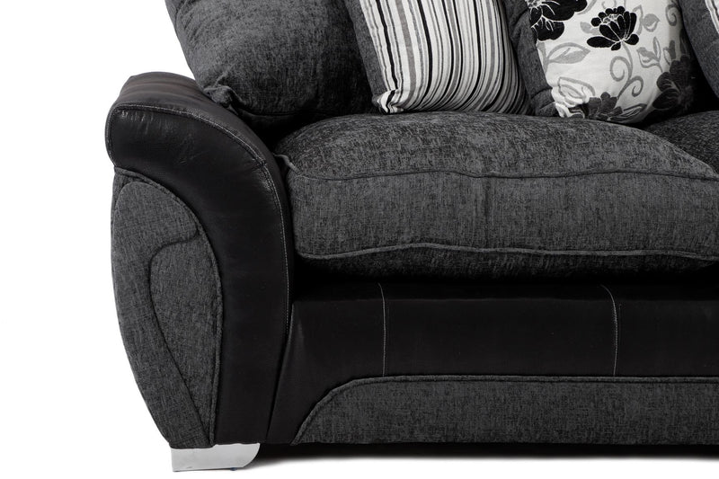 Matinee 3+2 Seater Sofa Set Black/Grey Carlton