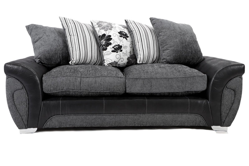 Matinee 3+2 Seater Sofa Set Black/Grey Carlton