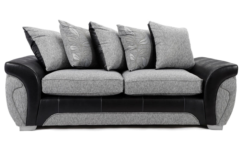 Matinee 3+2 Seater Sofa Set Black/Silver Dundee