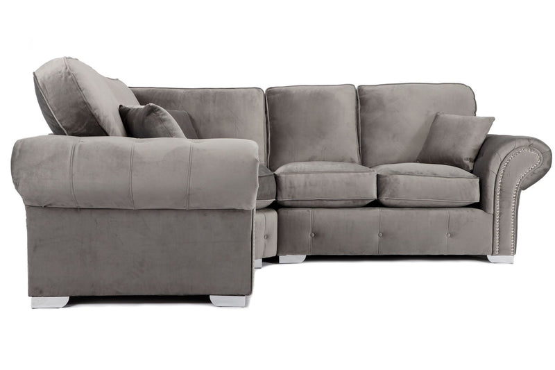 Oakland 1C2 Corner Sofa in Plush Grey