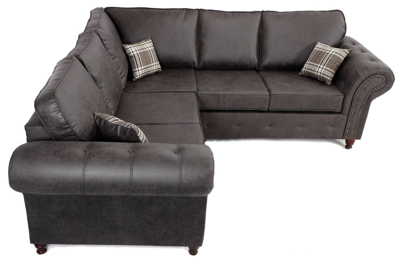 Oakland Large Corner 2C2 Sofa Charcoal