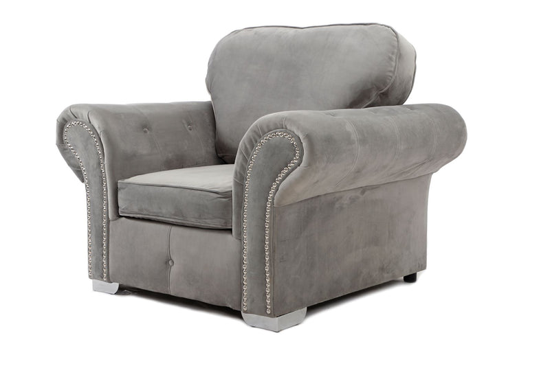 Oakland Armchair Plush Grey