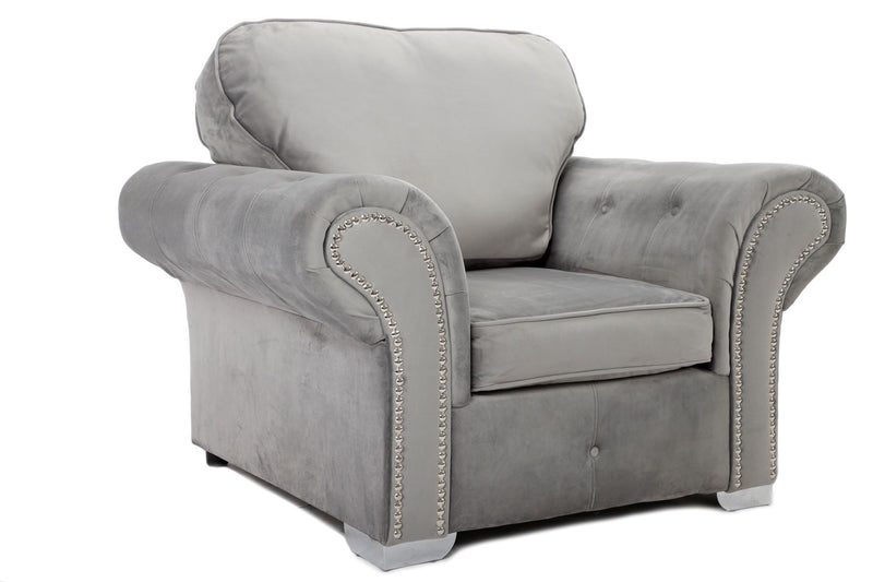 Oakland Armchair Plush Grey