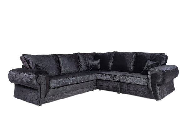 Tangent Large Corner 2C2 Sofa Black Shimmer