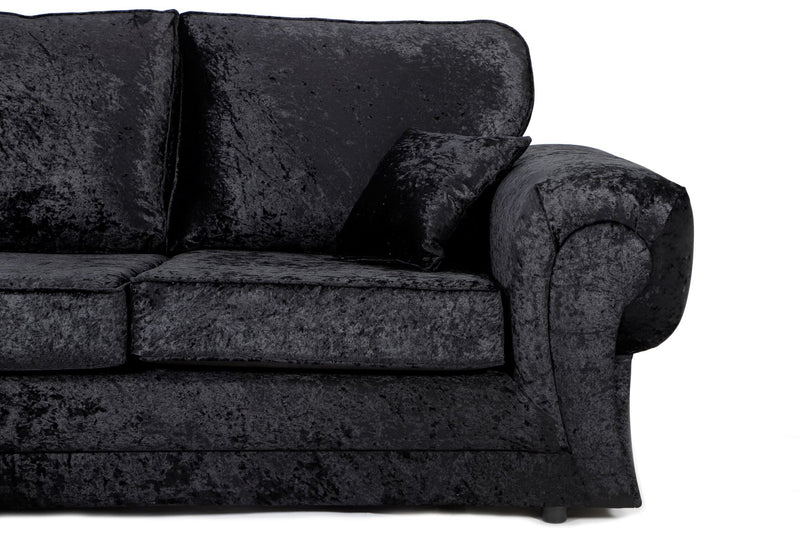 Tangent 3 Seater Sofa Black Shimmer