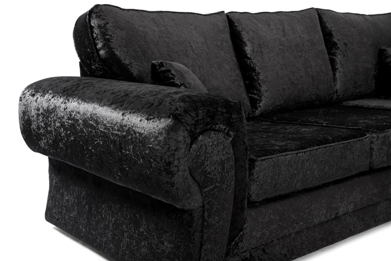 Tangent Large Corner 2C2 Sofa Black Shimmer