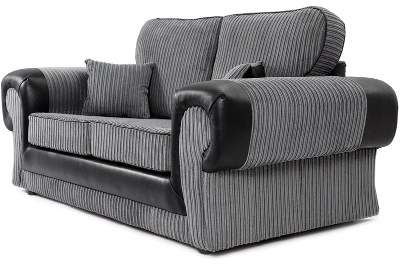 Tangent 3 + 2 Seater Sofa Black/Grey Cord