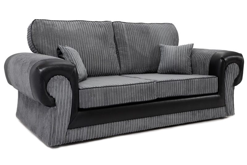 Tangent 3 + 2 Seater Sofa Black/Grey Cord