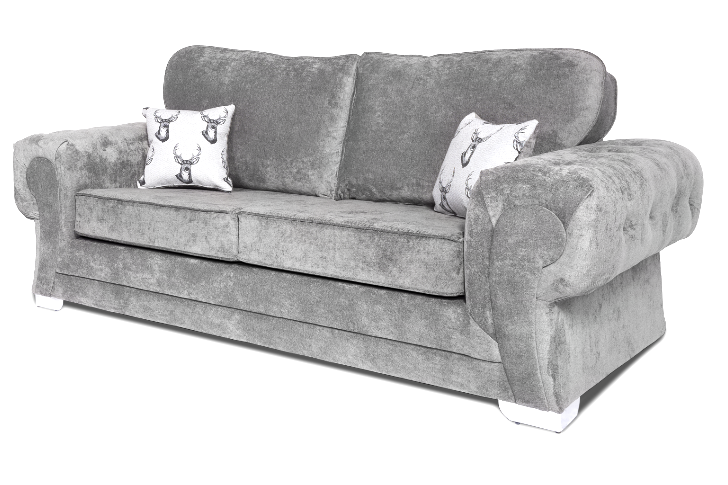 Verona Full Back 3 Seater Sofa Grey