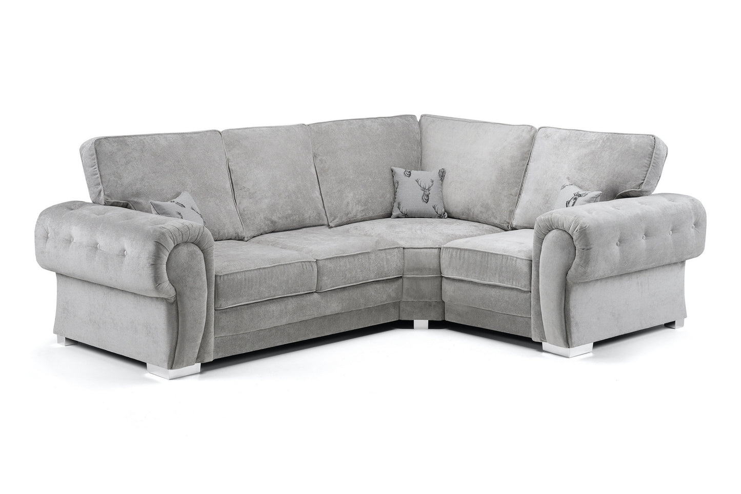 Verona Full Back Right Hand Corner 2C1 Sofa Grey
