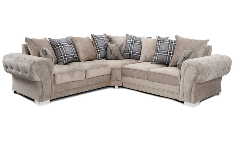 Verona Scatter Back 2C2 Corner Sofa in Mink