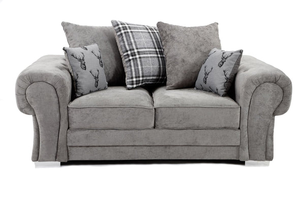 Verona Scatter Back 2 Seater Sofa Grey