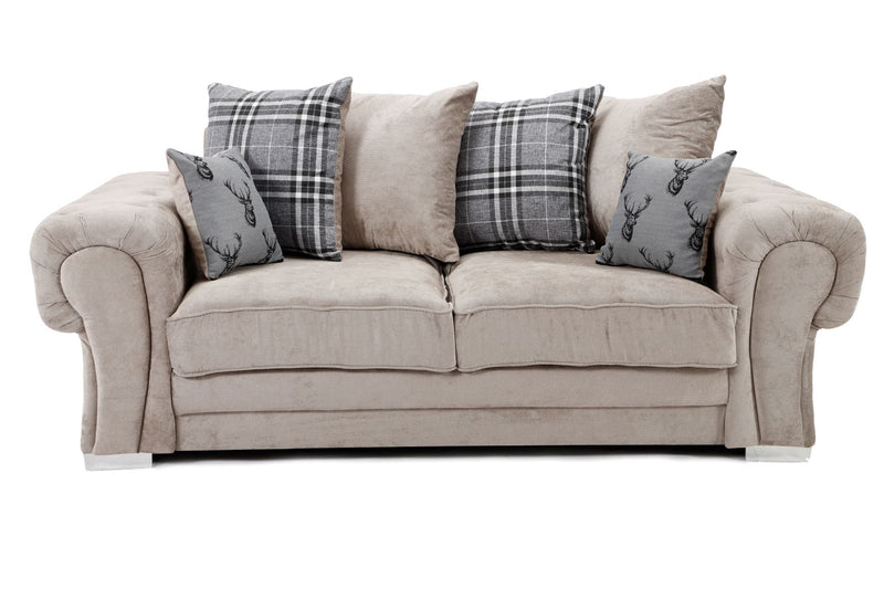 Verona Scatter Back 3+2 Seater Sofa Set Mink