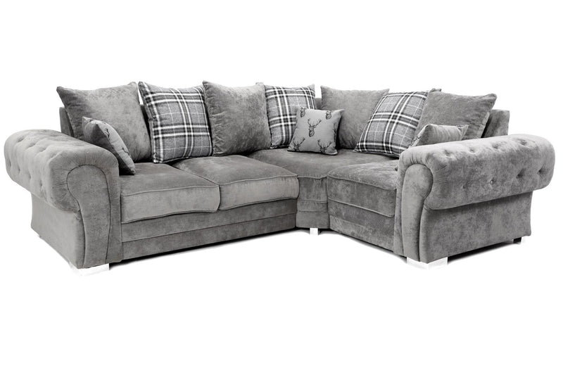 Verona Scatter Back Right Hand Corner 2C1 Sofa Grey