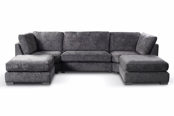 Bishop U-Shape Sofa Alaska Platinum