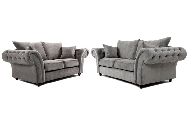 Windsor Full Back 3 + 2 Seater Sofa Grey