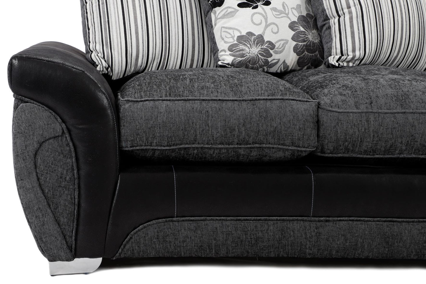 Matinee 3 Seater Sofa Black/Grey Carlton